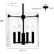 Vissi 4 Light 11.75 inch Matte Black Indoor Pendant Ceiling Light